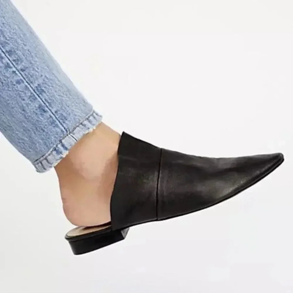 Free People Leather Sienna Slip On Mules - Picture 2 of 10